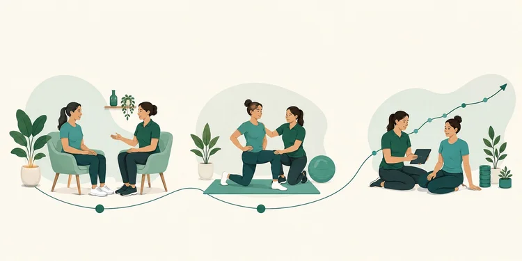 First appointment: understand the problem, assess movement and agree on a practical plan.